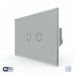 Intrerupator Dublu Cap Scara / Cruce Wi-Fi cu Touch LIVOLO, standard italian – Serie Noua SmartElectro IntelligentHouse