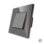 Intrerupator Dublu Mecanic cu Reset / Revenire LUXION cu Rama din Sticla SmartElectro IntelligentHouse
