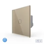 Intrerupator Simplu Cap Scara / Cruce cu Dimmer cu Touch LIVOLO din Sticla - Protocol ZigBee EC SmartElectro IntelligentHouse