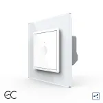 Intrerupator Simplu Cap Scara / Cruce cu Touch LIVOLO cu Rama din Sticla - Protocol Zigbee EC SmartElectro IntelligentHouse