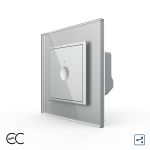 Intrerupator Simplu Cap Scara / Cruce cu Touch LIVOLO cu Rama din Sticla - Protocol Zigbee EC SmartElectro IntelligentHouse