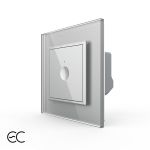 Intrerupator Simplu cu Touch LIVOLO cu Rama din Sticla - Protocol ZigBee EC SmartElectro IntelligentHouse
