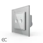 Intrerupatorul Dublu cu Touch LIVOLO cu Rama Din Sticla - Protocol Zigbee EC SmartElectro IntelligentHouse