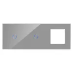 Panou Intrerupator Simplu + Simplu si Priza cu Touch din Sticla LUXION SmartElectro IntelligentHouse