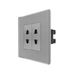 Priza Dubla cu Module Inguste cu Rama din Sticla LUXION SmartElectro IntelligentHouse