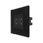 Priza Dubla cu Module Inguste cu Rama din Sticla LUXION SmartElectro IntelligentHouse