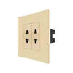 Priza Dubla cu Module Inguste cu Rama din Sticla LUXION SmartElectro IntelligentHouse