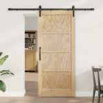 Ușa Glisantă  cu Set Accesorii 86x198.5 cm Lemn Pin Masiv, Ușa Interioară  'ORKDAL'86x198.5x4 cm Lemn Pin Masiv GartenMobel Dekor