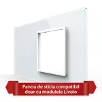 Panou Intrerupator Simplu cu Priza LIVOLO din Sticla, Standard Italian - 4M SmartElectro IntelligentHouse