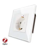 Priza Inteligenta cu Protocol Zigbee si Monitorizare Consum cu Rama Din Sticla LUXION SmartElectro IntelligentHouse