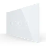 Intrerupator Dublu + Dublu cu Touch LIVOLO cu Rama Din Sticla, Standard Italian, 4M SmartElectro IntelligentHouse