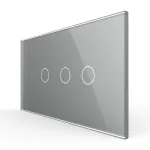 Intrerupator Simplu + Dublu cu Touch LIVOLO cu Rama Din Sticla, Standard Italian, 4M SmartElectro IntelligentHouse