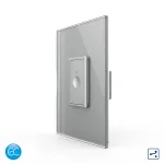 Intrerupator Simplu Cap Scara / Cruce cu Touch Livolo cu Rama Din Sticla 1M, Zigbee EC - Serie Noua SmartElectro IntelligentHouse
