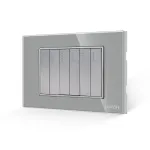 Intrerupator Mecanic 6 Posturi LUXION cu Rama din Sticla, Standard Italian, 3M SmartElectro IntelligentHouse