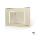 Intrerupator Simplu Cap Scara Mecanic 1M si 2 Taste False LUXION cu Rama din Sticla, Standard Italian, 3M SmartElectro IntelligentHouse