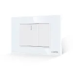 Intrerupator Simplu Mecanic 1M si 2 Taste False LUXION cu Rama din Sticla, Standard Italian, 3M SmartElectro IntelligentHouse