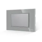 Intrerupator Simplu Mecanic LUXION cu Rama din Sticla, Standard Italian, 3M SmartElectro IntelligentHouse