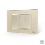 Intrerupator cu Revenire (Sonerie) Mecanic 1M si 2 Taste False LUXION cu Rama din Sticla, Standard Italian, 3M SmartElectro IntelligentHouse