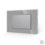 Intrerupator cu Revenire (Sonerie) Mecanic LUXION cu Rama din Sticla, Standard Italian, 3M SmartElectro IntelligentHouse