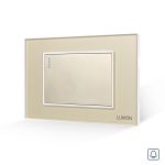 Intrerupator cu Revenire (Sonerie) Mecanic LUXION cu Rama din Sticla, Standard Italian, 3M SmartElectro IntelligentHouse