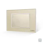 Intrerupator cu Revenire (Sonerie) Mecanic LUXION cu Rama din Sticla, Standard Italian, 3M SmartElectro IntelligentHouse