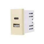 Modul Priza USB A+C 1M LUXION, Standard Italian SmartElectro IntelligentHouse