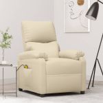 Fotoliu de masaj, crem, material textil GartenMobel Dekor