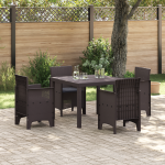 Set mese grădină 5 piese cu perne Maro Poliratan GartenMobel Dekor