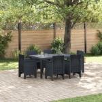 Set de Masă pentru Grădină 7 Piese Anthracite Poliratan GartenMobel Dekor