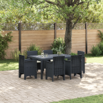 Set de dining pentru grădină cu perne Ratan sintetic antracit GartenMobel Dekor