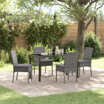 Set de dining de grădină 5 Piese Gri Poliratan GartenMobel Dekor