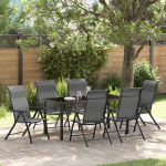 Set de dining pentru grădină 7 piese Gri Poliratan GartenMobel Dekor