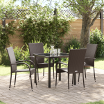 Set pentru Grădină 5 Piese Maro Poliratan GartenMobel Dekor