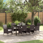 Set Masa Grădină 7 Piese Maro Ratan Poli GartenMobel Dekor