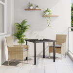 Set Mese Grădină cu Perne Bej Poliratan GartenMobel Dekor