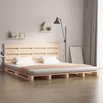 Cadru de pat fără saltea, 160x200 cm, lemn masiv pin GartenMobel Dekor