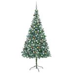 Brad Crăciun artificial pre-iluminat globuri/conuri pin 210 cm GartenMobel Dekor