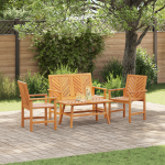 Set lounge grădină în 4 piese din lemn solid de acacia GartenMobel Dekor