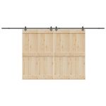 Set feronerie pentru uși glisante, negru, 427 cm, oțel GartenMobel Dekor