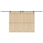 Set feronerie pentru uși glisante, negru, 427 cm, oțel GartenMobel Dekor