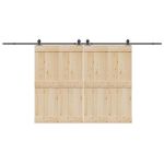Set feronerie pentru uși glisante, negru, 427 cm, oțel GartenMobel Dekor
