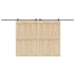 Set feronerie pentru uși glisante, negru, 427 cm, oțel GartenMobel Dekor