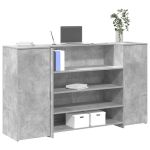 Birou de recepție Gri beton 180x50x103,5 cm Lemn prelucrat GartenMobel Dekor