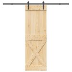 Ușă glisantă cu set de feronerie 70x210 cm, lemn masiv de pin GartenMobel Dekor