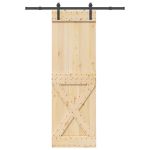 Ușă glisantă cu set de feronerie 70x210 cm, lemn masiv de pin GartenMobel Dekor