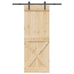 Ușă glisantă cu set de feronerie 85x210 cm, lemn masiv de pin GartenMobel Dekor