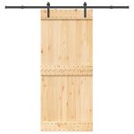 Ușă glisantă cu set feronerie, 90x210 cm, lemn masiv de pin GartenMobel Dekor
