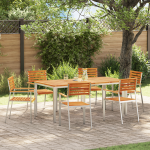 Set de scaune stivuibile  6 pcs 54.5x56x89 cm Lemn Solid de Acacia, Set de scaune stivuibile  2 pcs Lemn Solid de Acacia și Oțel, Set de scaune stivuibile  4 pcs Lemn Solid de Acacia și Oțel GartenMobel Dekor