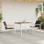 Set mese grădină  3 piese din lemn de acacia, Masă dining exterior  90x90x74.5 cm din lemn de acacia GartenMobel Dekor