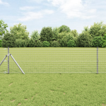 Gard Sudat cu 7 Stâlpi 0.8x10 m Oțel Galvanizat GartenMobel Dekor